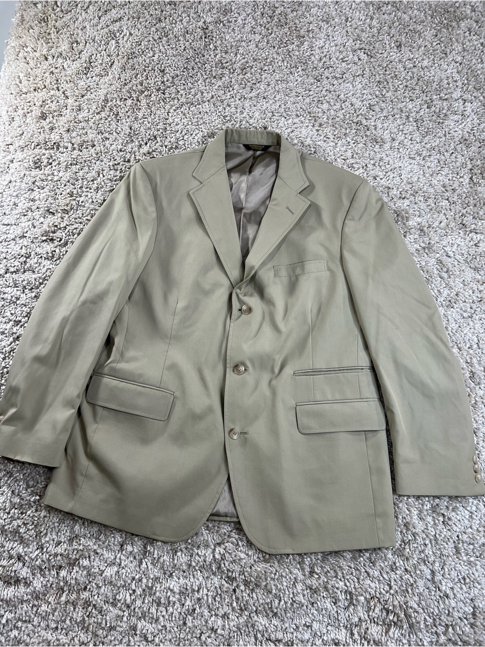 Vintage Orvis Light Taupe Three-Button Sport Coat